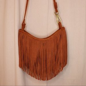 Altar’d State Boho Suede Fringe Crossbody Bag